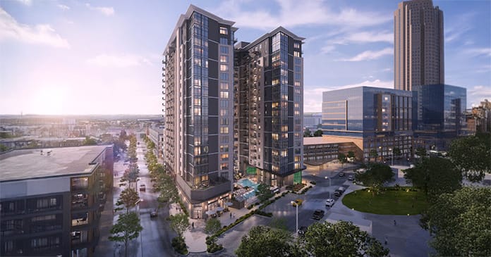 StreetLights Residential and Mitsui Fudosan America Announce The Oliver at The Central is Now Leasing as it Nears Completion